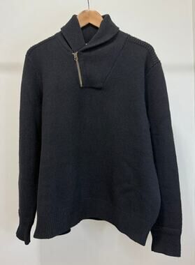 Polo Ralph Lauren Lambswool Half‑Zip Black Sweater SzL
